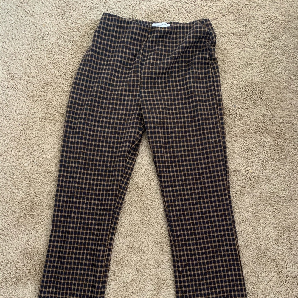 Plaid urban outfitters flare pants